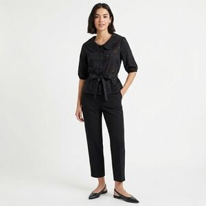 Bandolino Black Eyelet Top Size 4